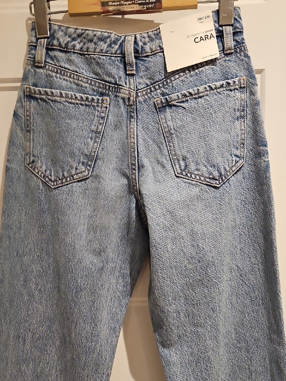 Dynamite Straight Leg Jeans in Light Wash Blue - Picture 7 of 8